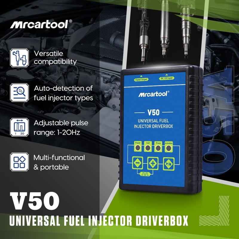 MRCARTOOL Fuel Injector Tester Cleaner Kit with 6 Adapter, Gasoline Diesel GDI GFI, DFI, PFI Injectors Cleaner Tester Tool - Image 5